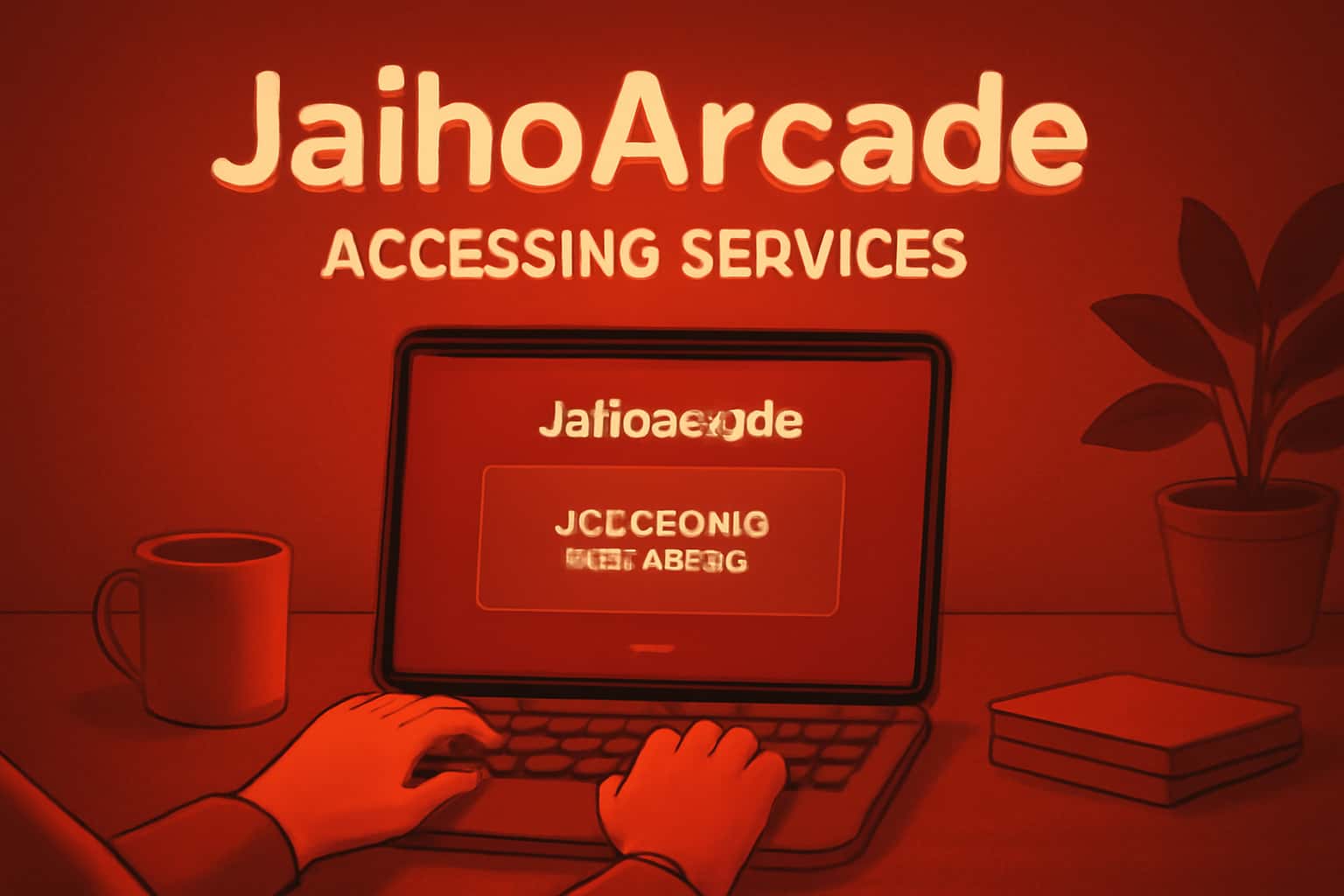 Informational scene related to accessing JaihoArcade services.