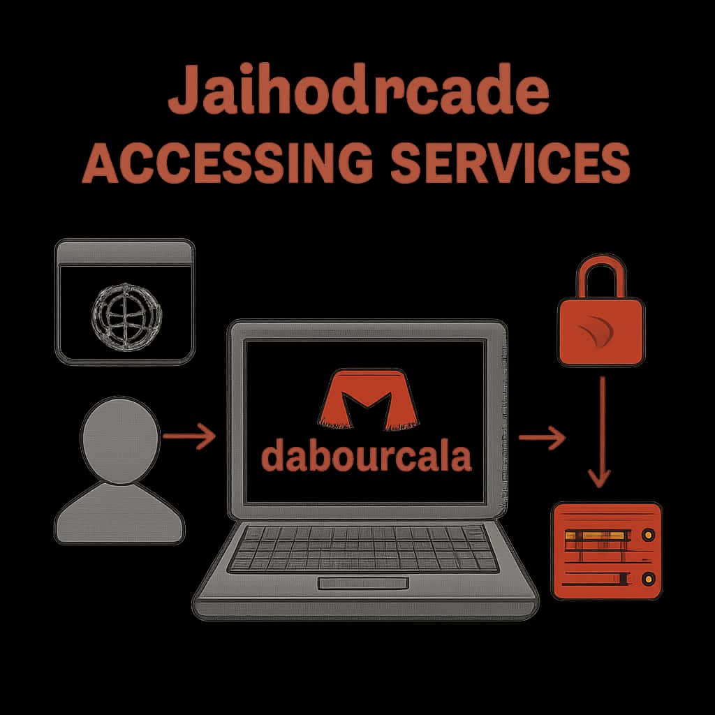 Diagram outlining the process of accessing JaihoArcade services.