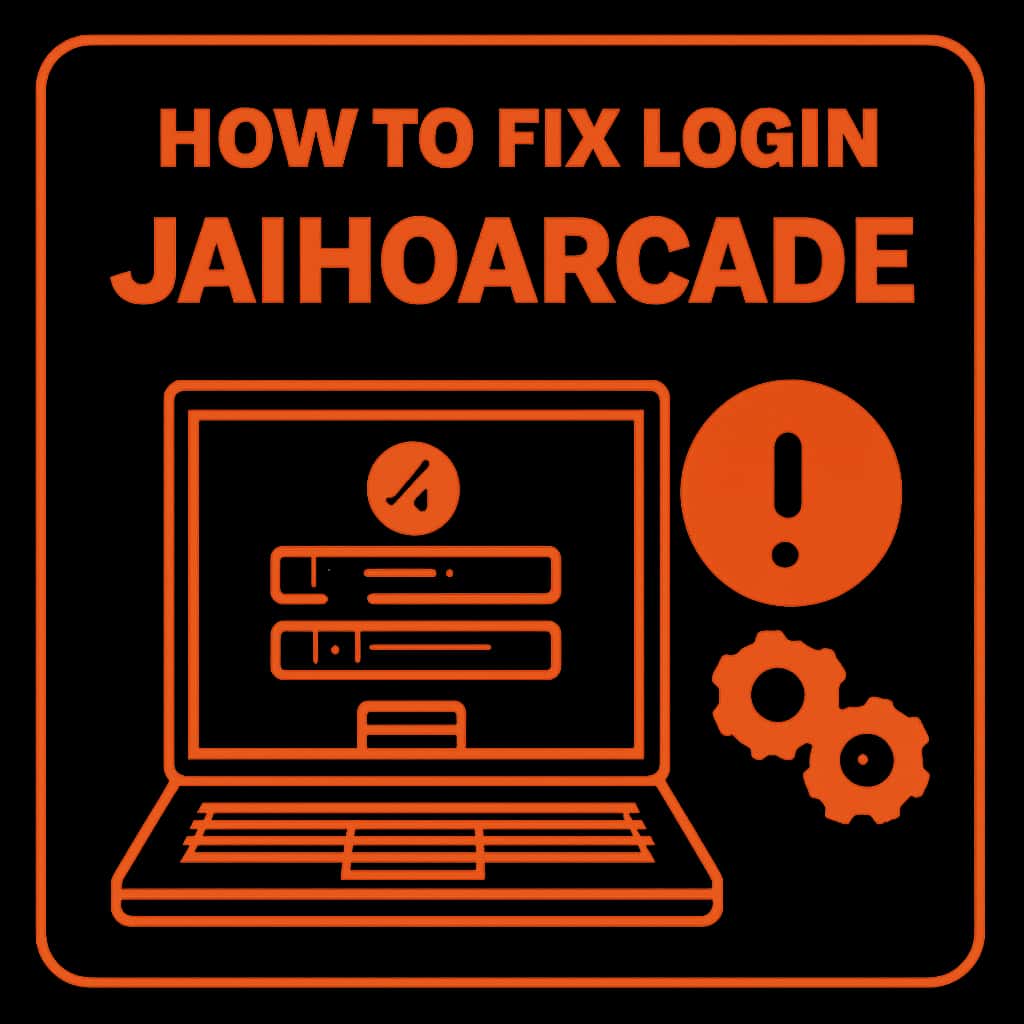 Diagram illustrating login issues resolution for JaihoArcade.