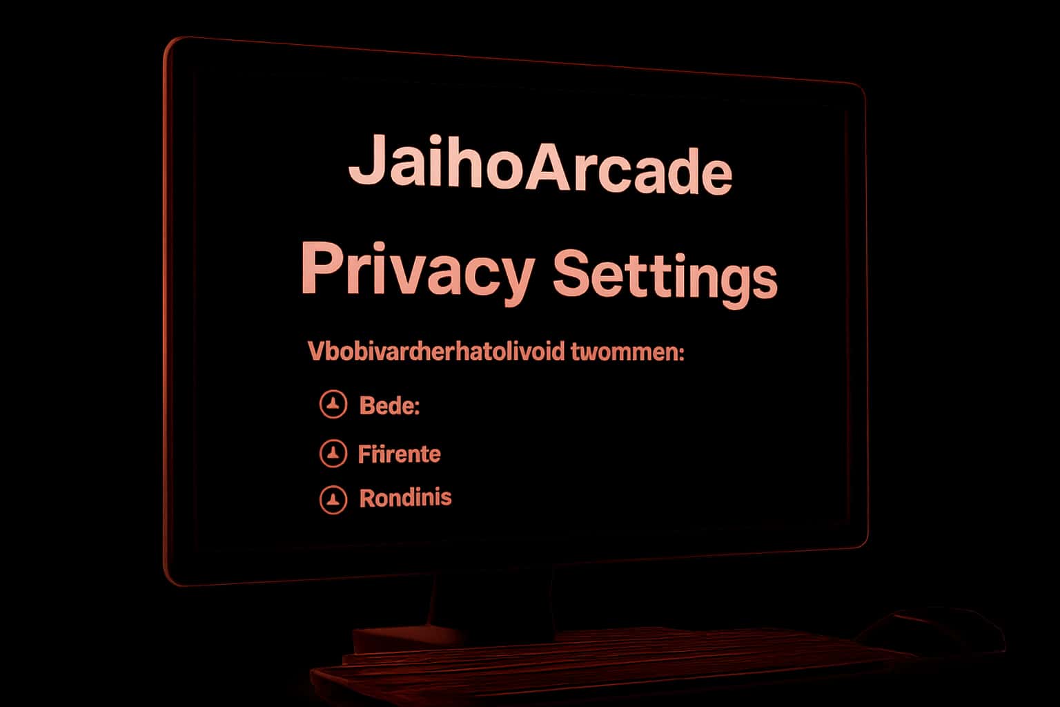 An informational graphic about JaihoArcade Privacy Settings.