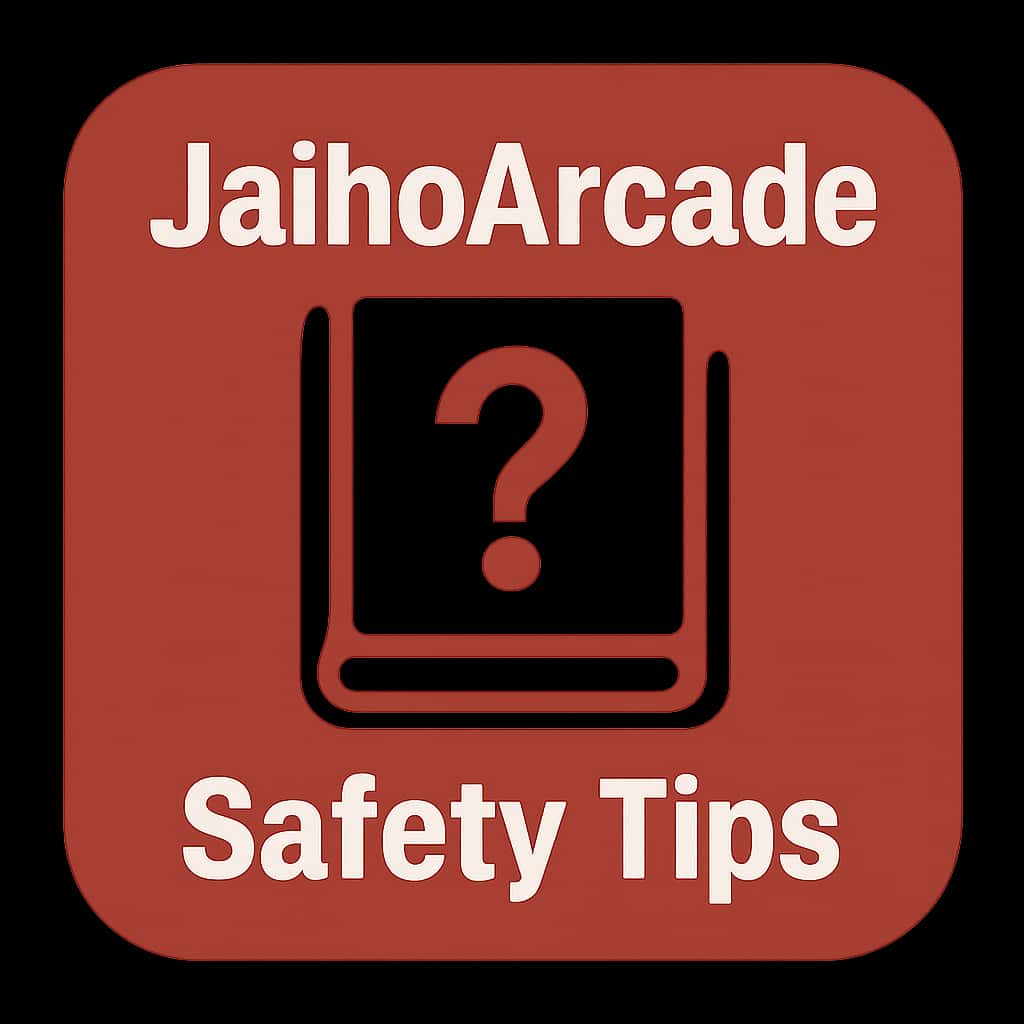 A badge design for JaihoArcade Safety Tips.