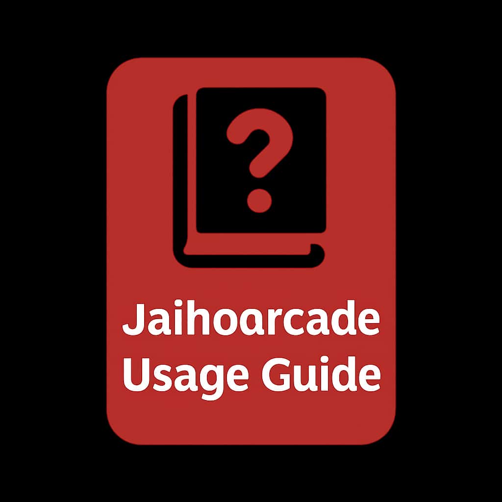 A badge representing the JaihoArcade Usage Guide.