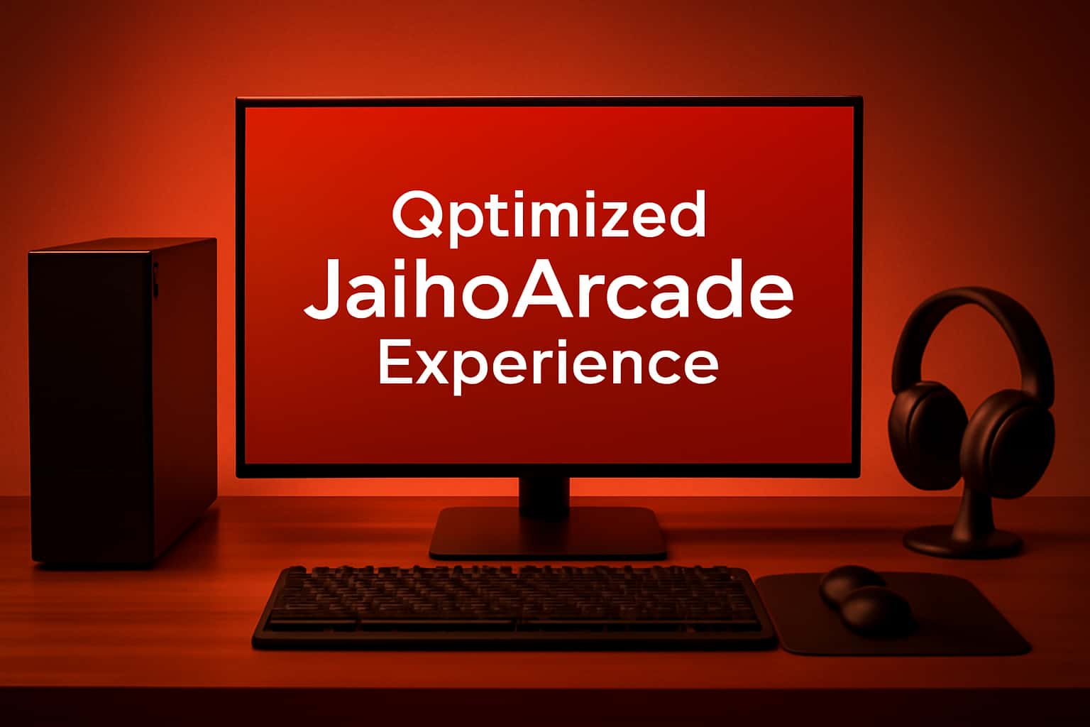 An informational scene illustrating the Optimized JaihoArcade Experience