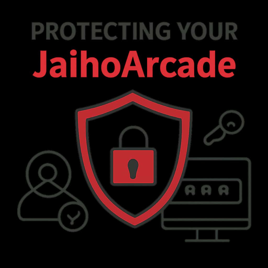 A diagram illustrating best practices for protecting your JaihoArcade account.