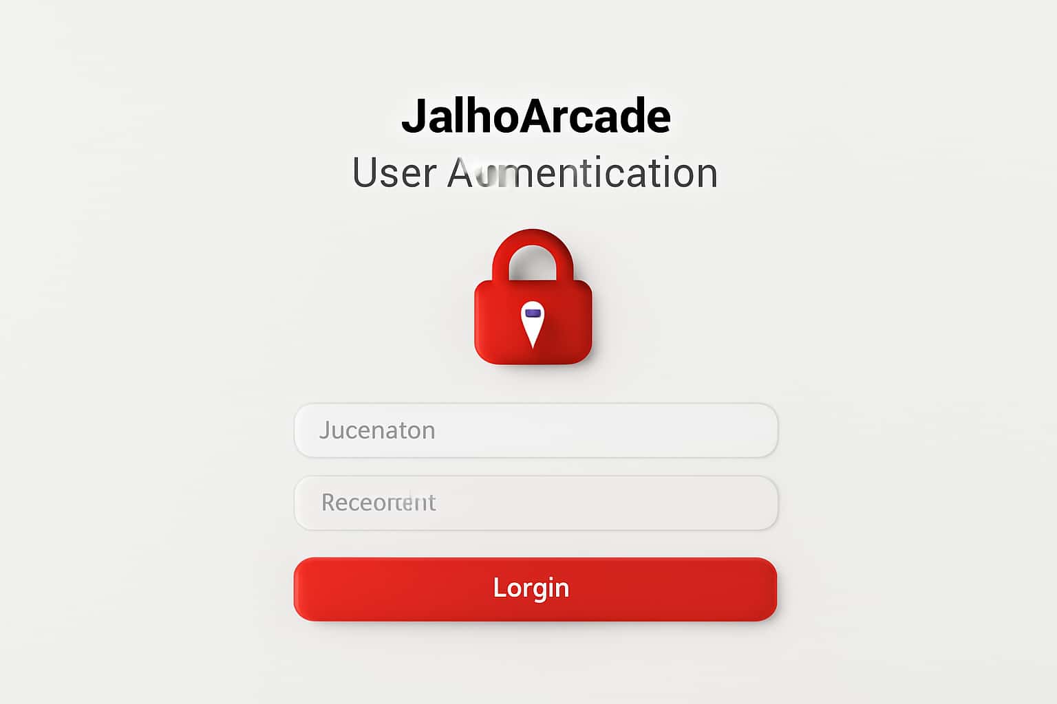 JaihoArcade User Authentication Interface