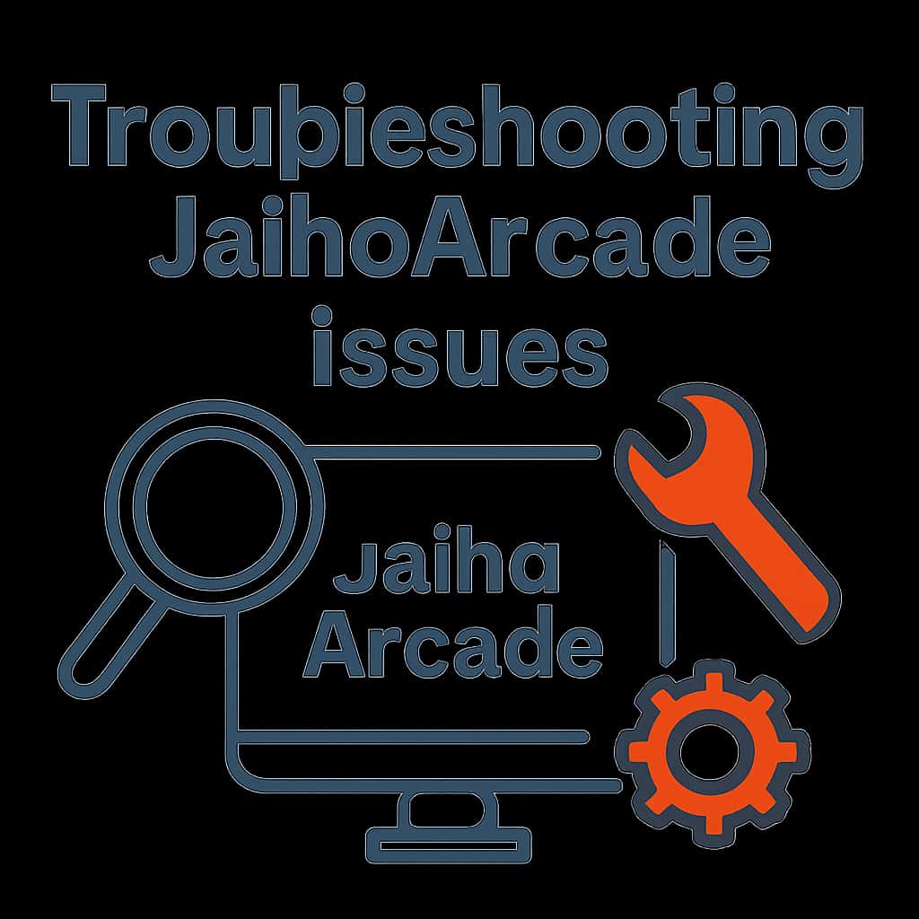 Diagram explaining common troubleshooting steps for JaihoArcade issues.